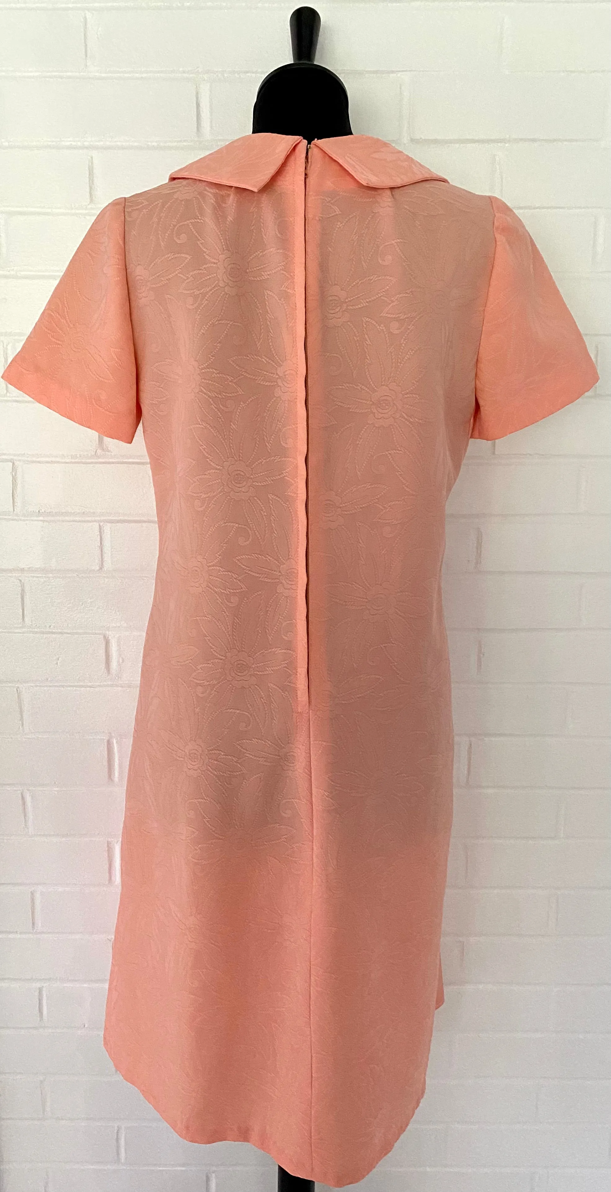 1960s Peach Shift Dress