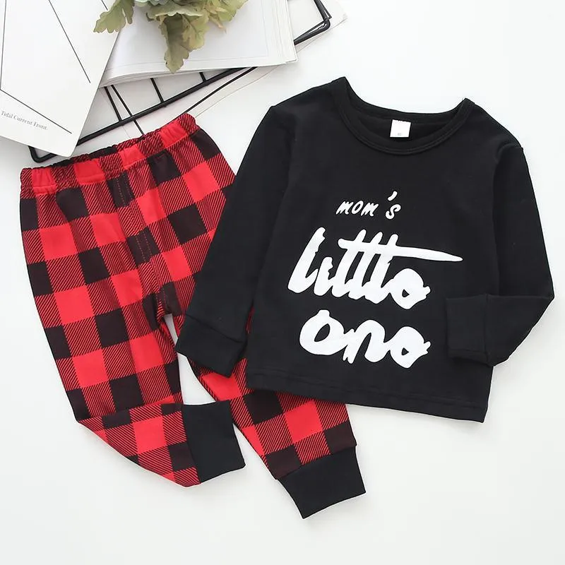 2-piece Letter Pattern Sweatshirts & Pants for Children Boy