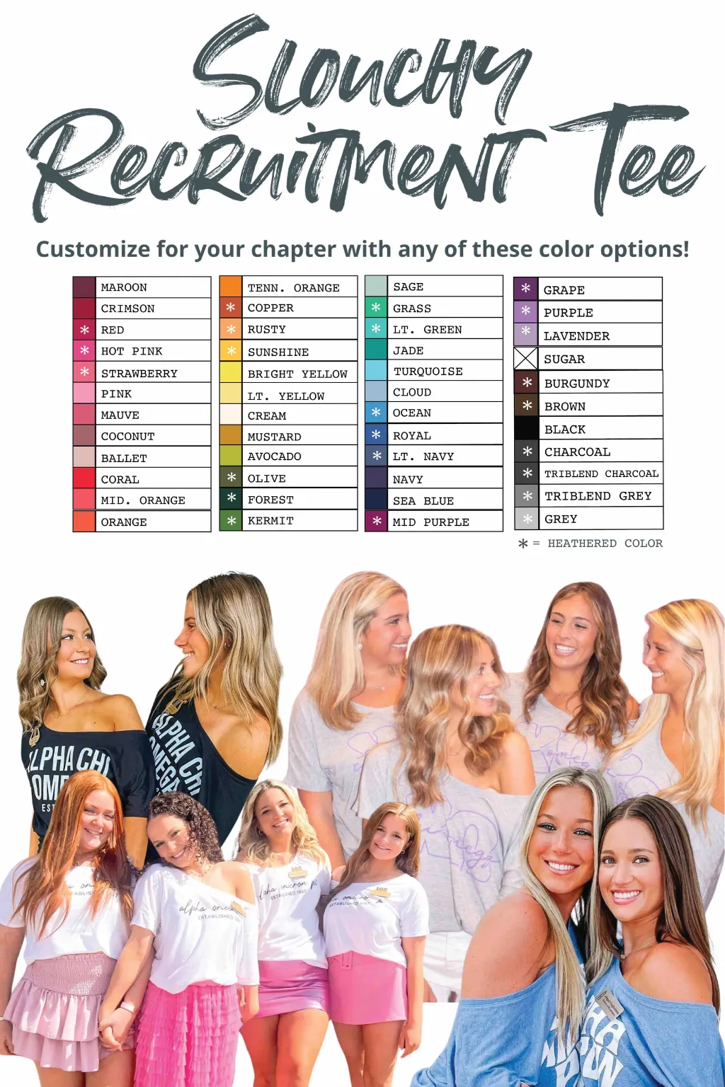 Alpha Sigma Alpha Recruitment Slouchy Tee