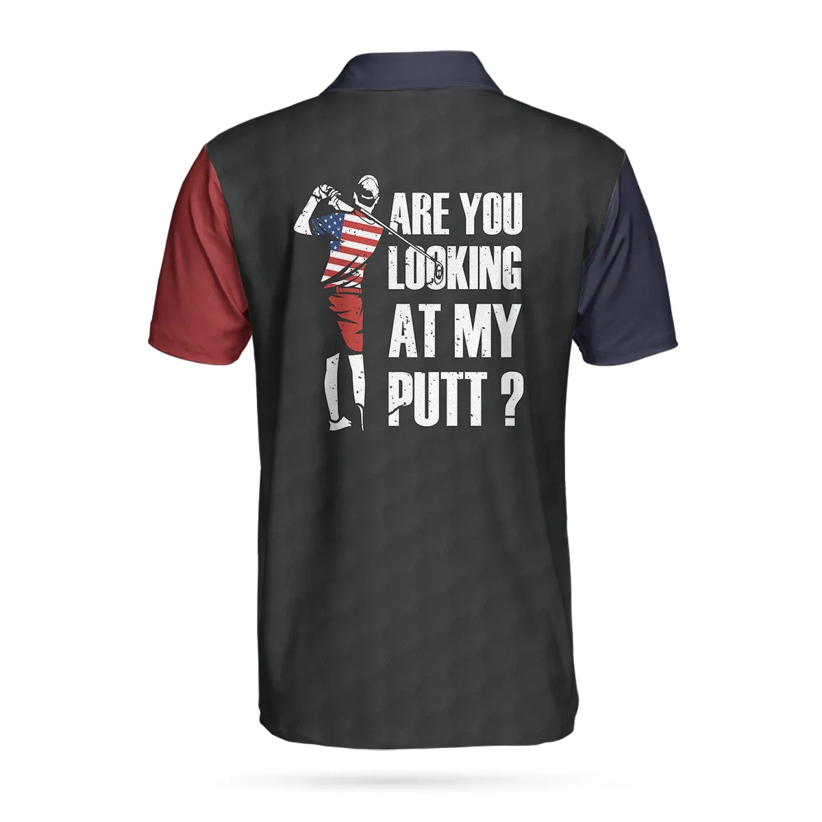 Are You Looking At My Putt Argyle Usa Flag Polo Shirt Coolspod