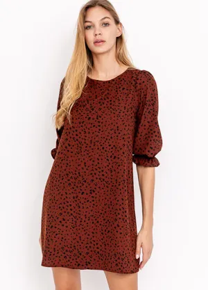 Back Tie Animal Print Dress