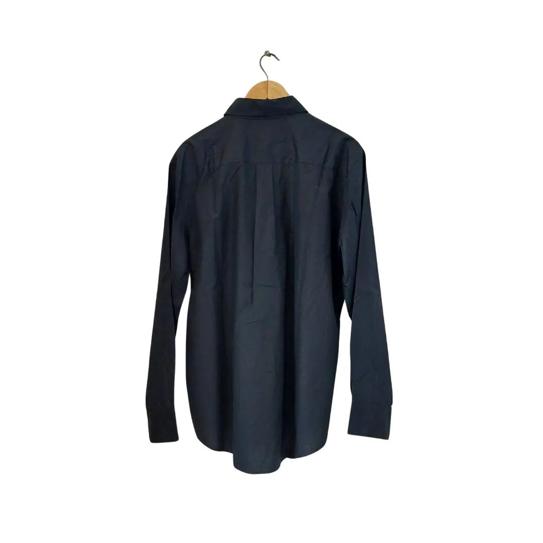 Banana Republic Men's Black Collared Shirt | Pre Loved |