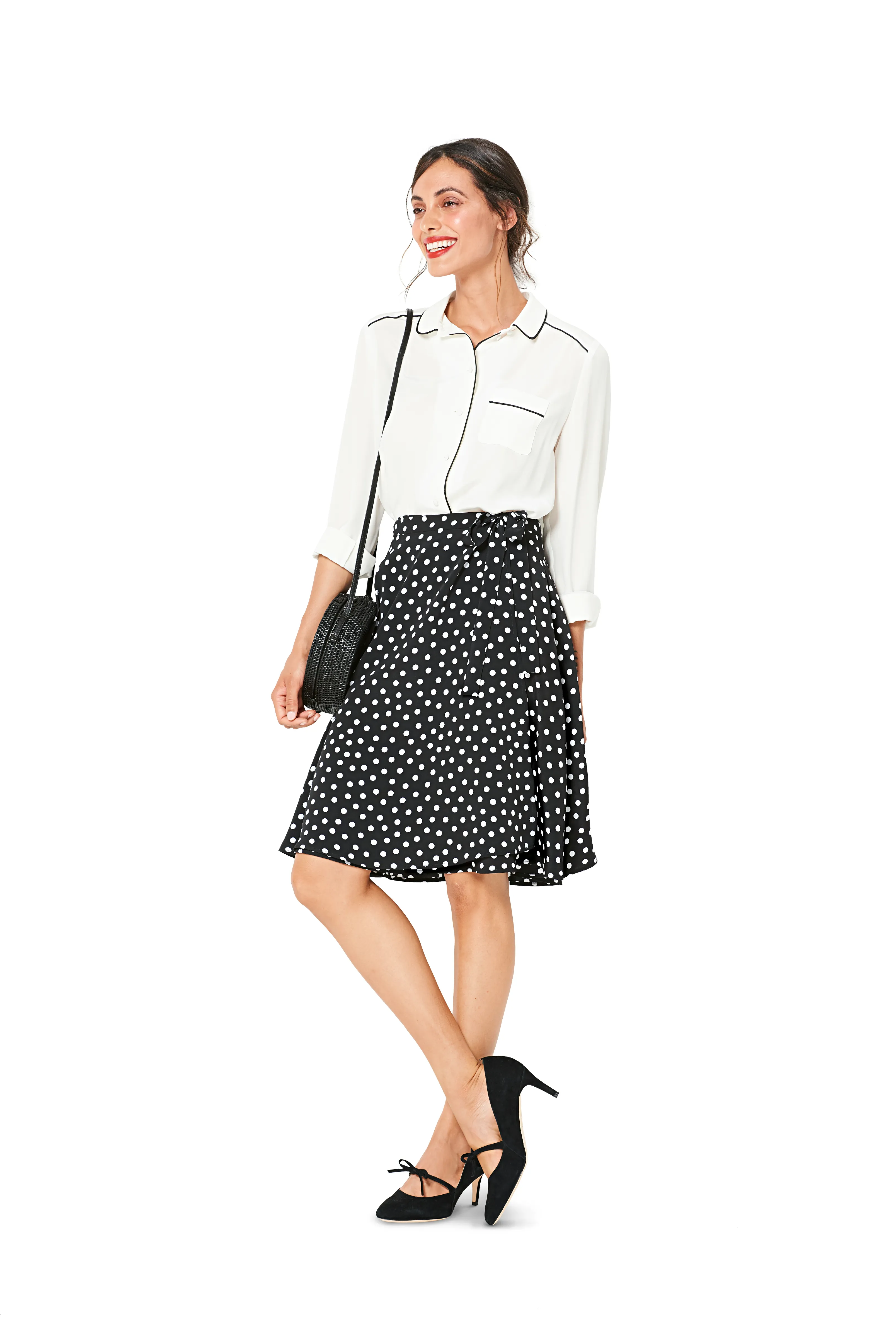 BD6340 Misses' wrap skirt sewing pattern