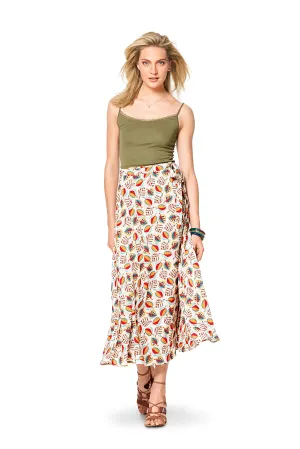 BD6340 Misses' wrap skirt sewing pattern