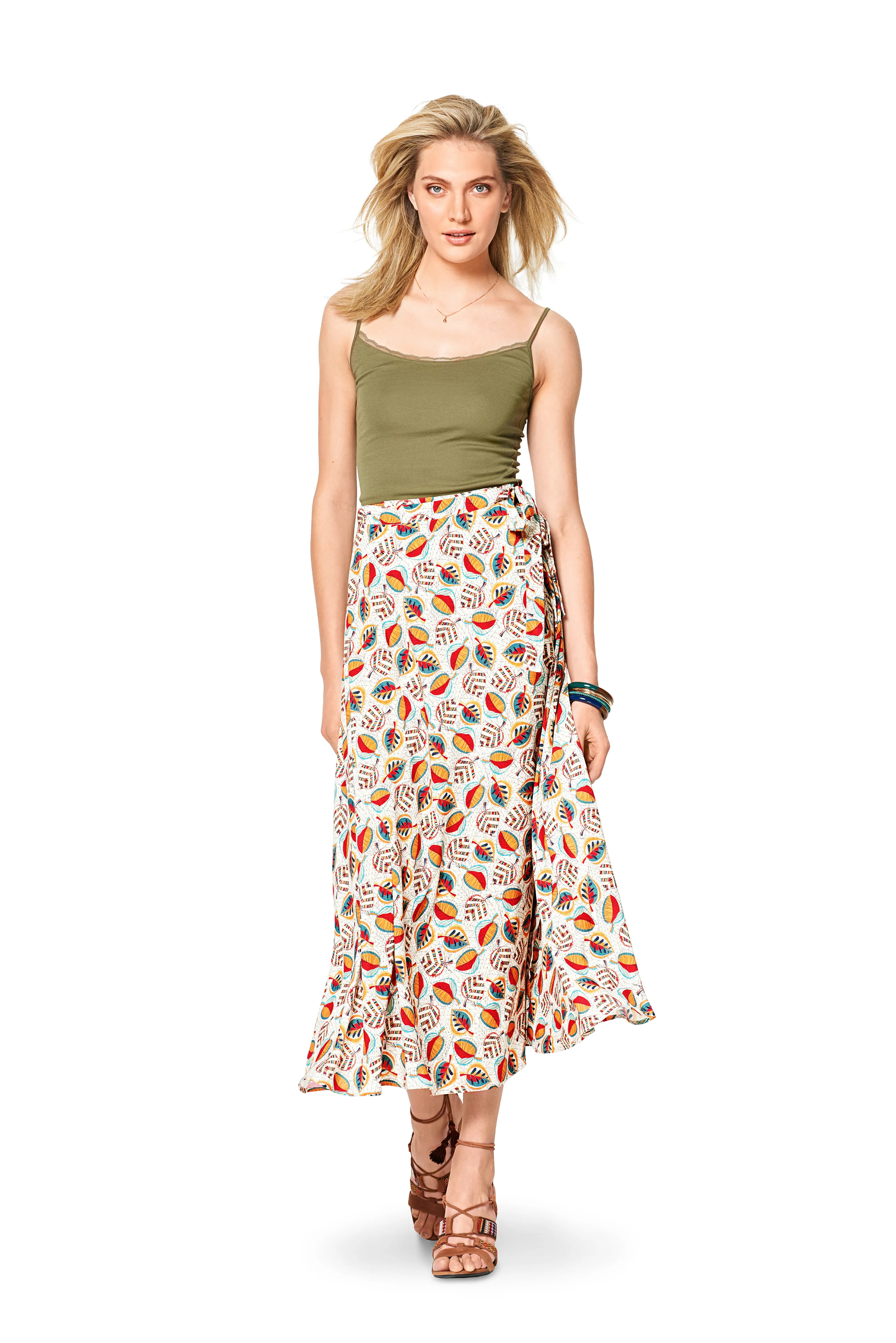 BD6340 Misses' wrap skirt sewing pattern