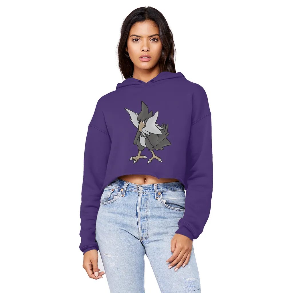 BiChipla Unisex Cropped Raw Edge Boyfriend Hoodie