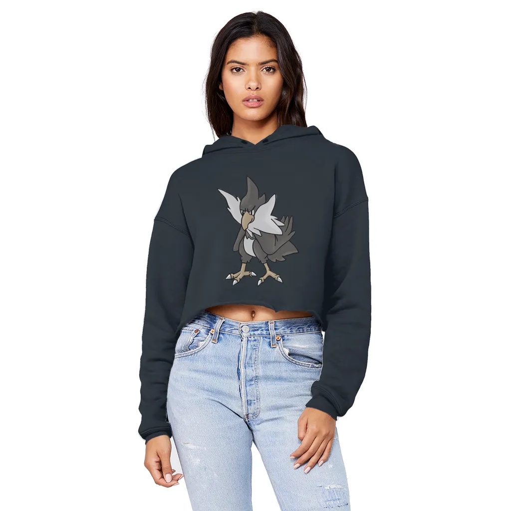 BiChipla Unisex Cropped Raw Edge Boyfriend Hoodie