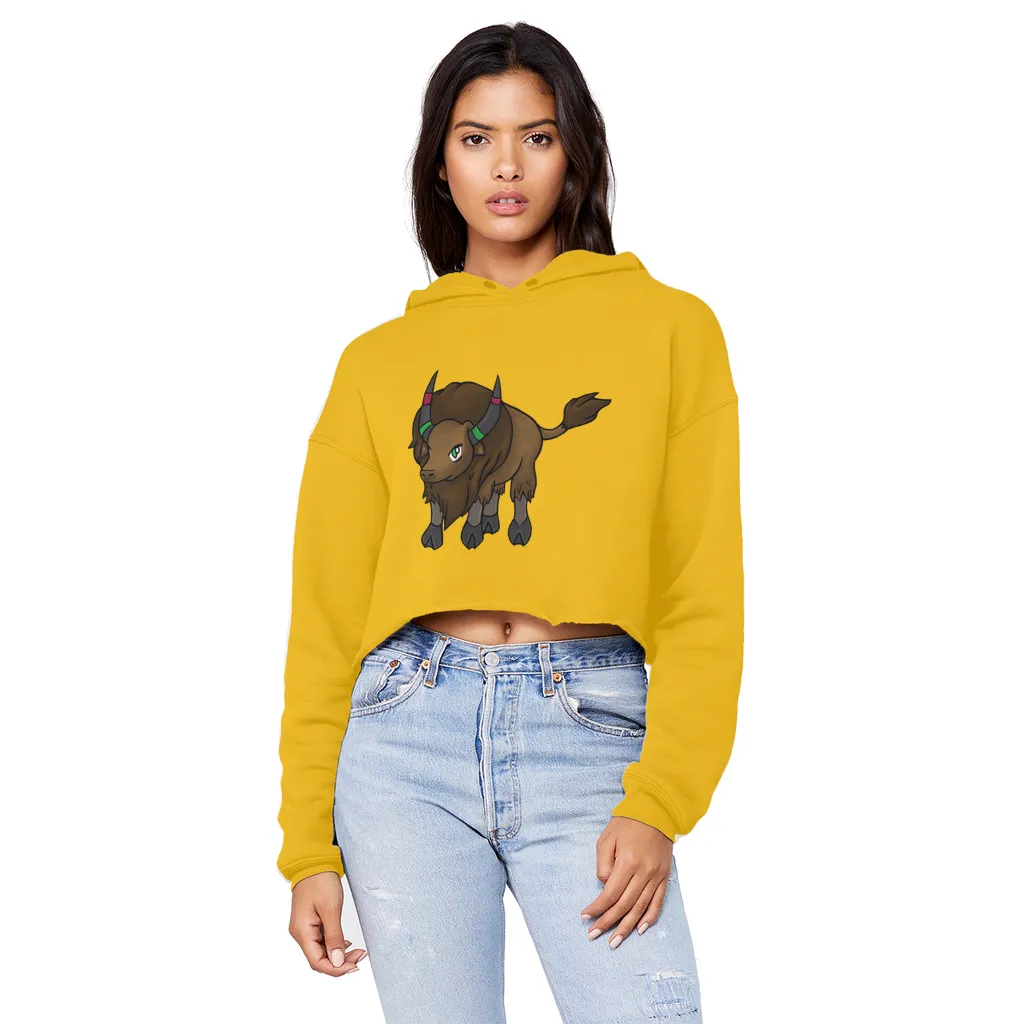 Bitox Unisex Cropped Raw Edge Boyfriend Hoodie