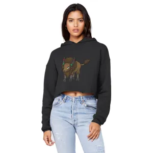 Bitox Unisex Cropped Raw Edge Boyfriend Hoodie