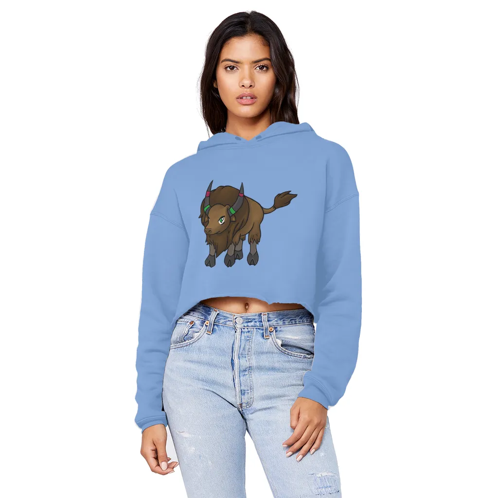 Bitox Unisex Cropped Raw Edge Boyfriend Hoodie