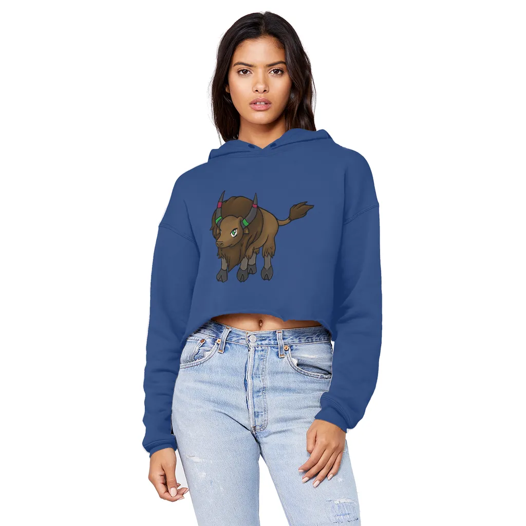 Bitox Unisex Cropped Raw Edge Boyfriend Hoodie