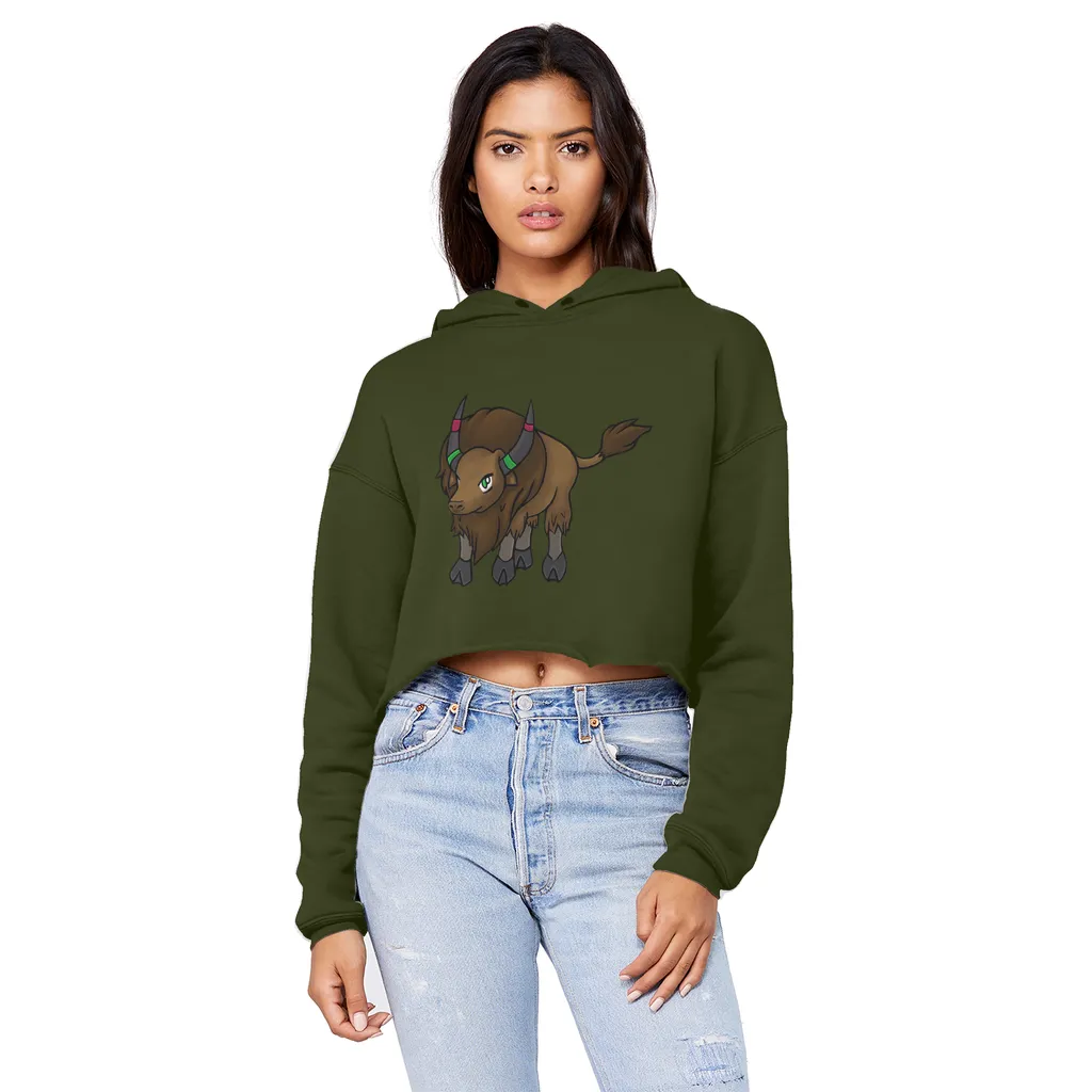 Bitox Unisex Cropped Raw Edge Boyfriend Hoodie