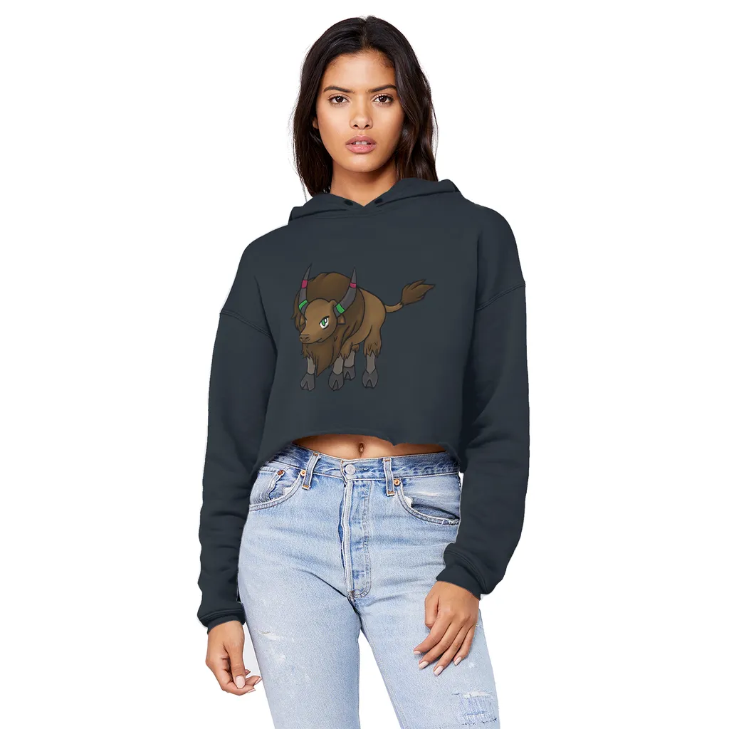 Bitox Unisex Cropped Raw Edge Boyfriend Hoodie