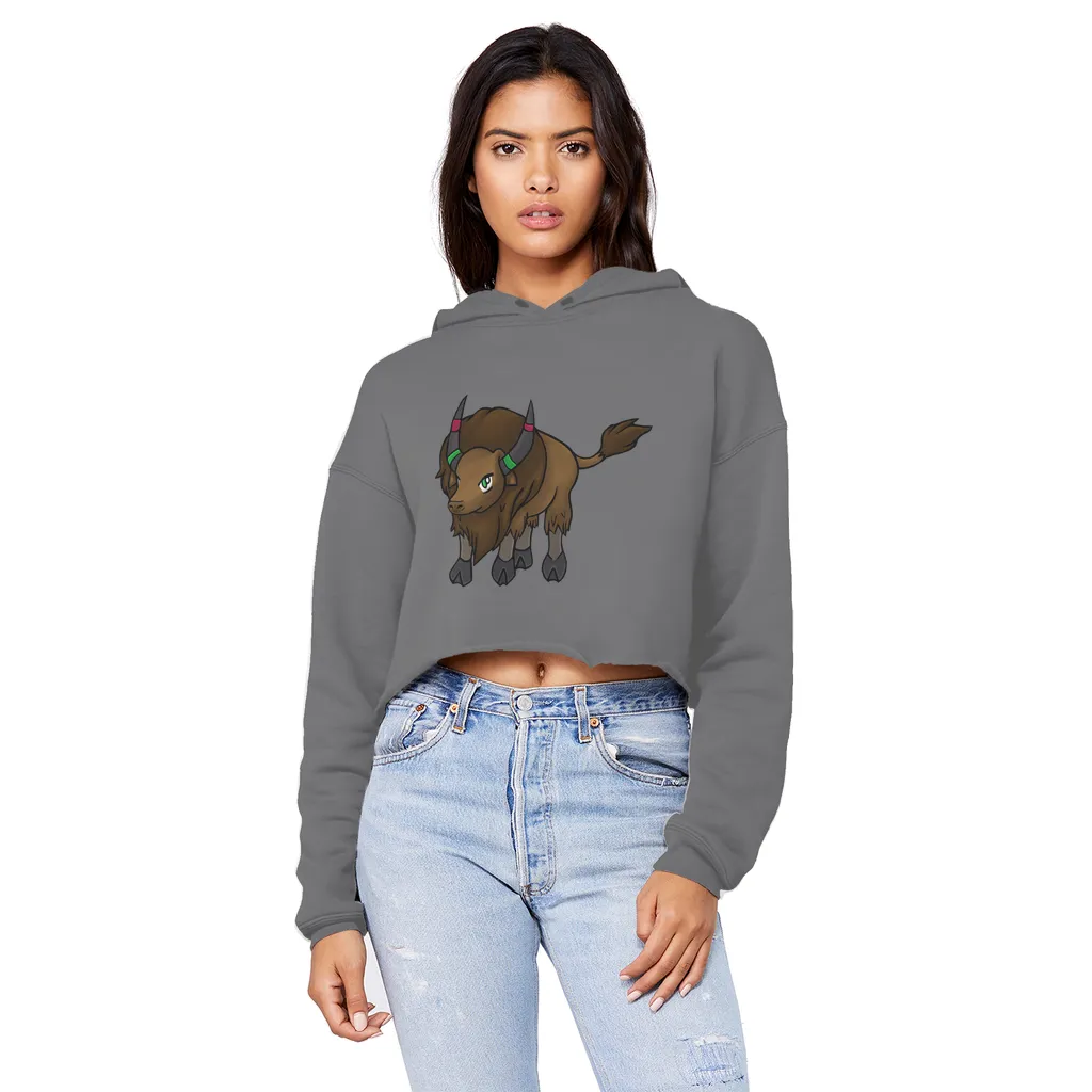 Bitox Unisex Cropped Raw Edge Boyfriend Hoodie