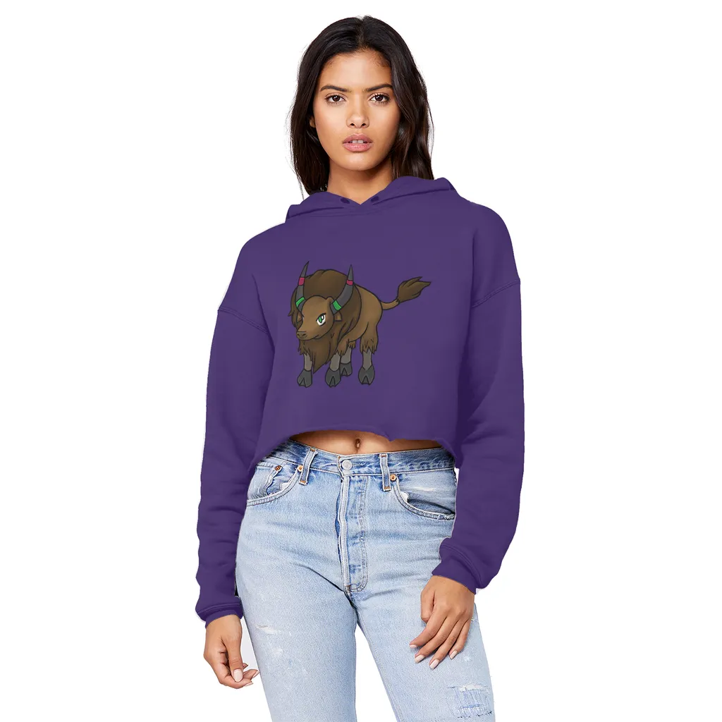 Bitox Unisex Cropped Raw Edge Boyfriend Hoodie