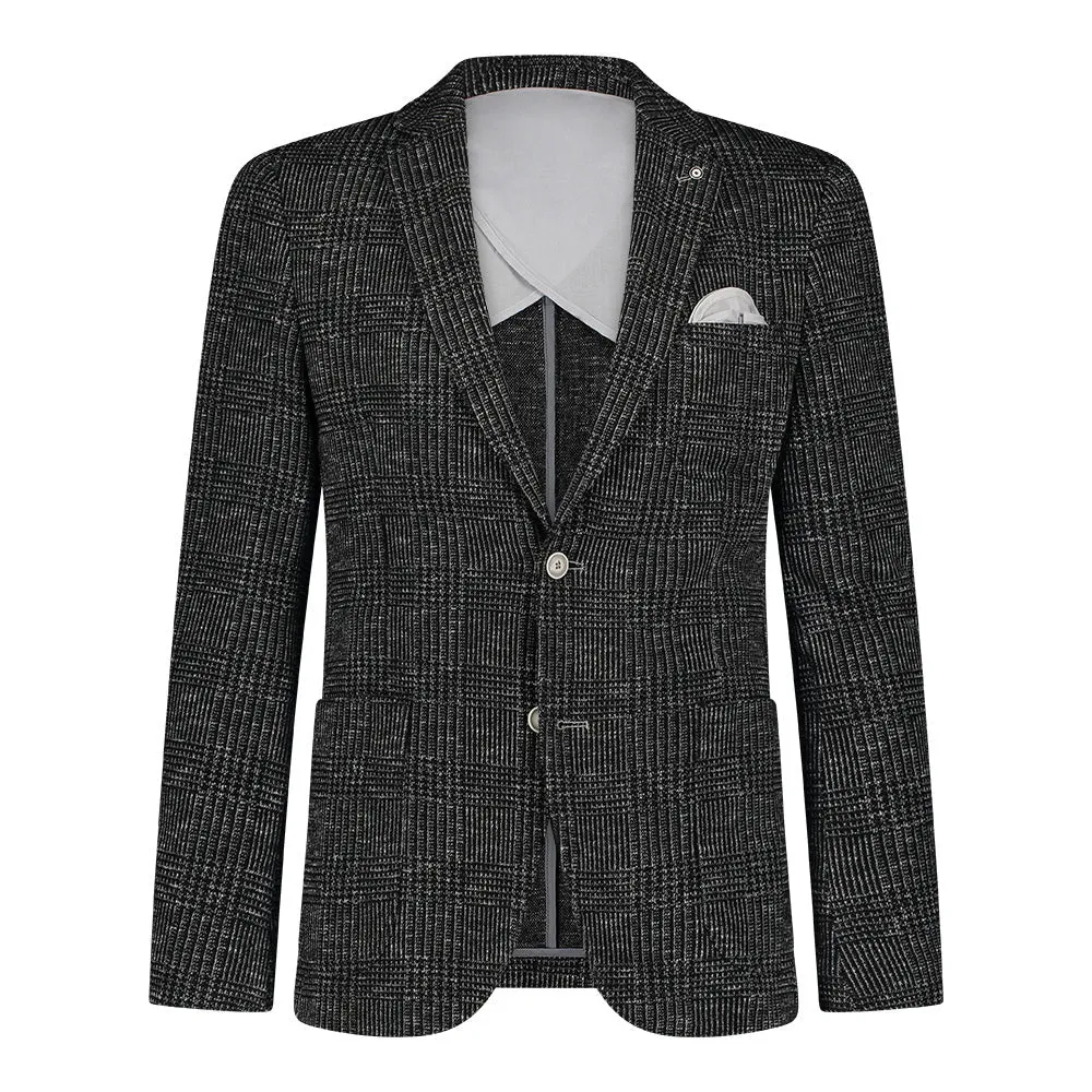 BLUE INDUSTRY Black Check Jacket