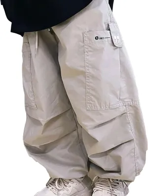 Boys Camo Pants Kids Pull on Elastic Waist Casual Loose Jogging Bottoms Elastic Cuffed Cargo Joggers 8-15 Years
