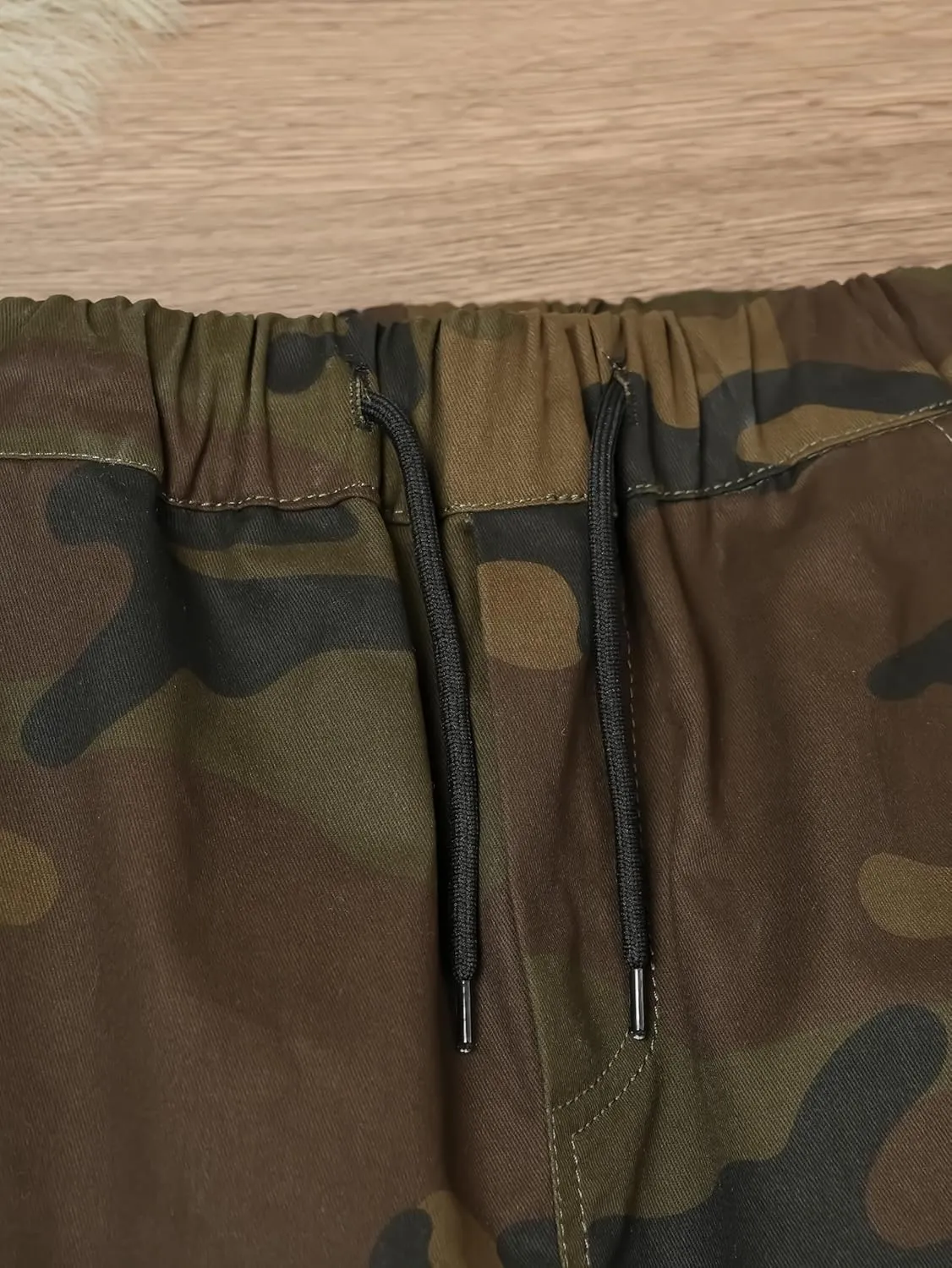 Boys Pull on Camo Pants Girls Slim Fit Cargo Pants 6-14Y