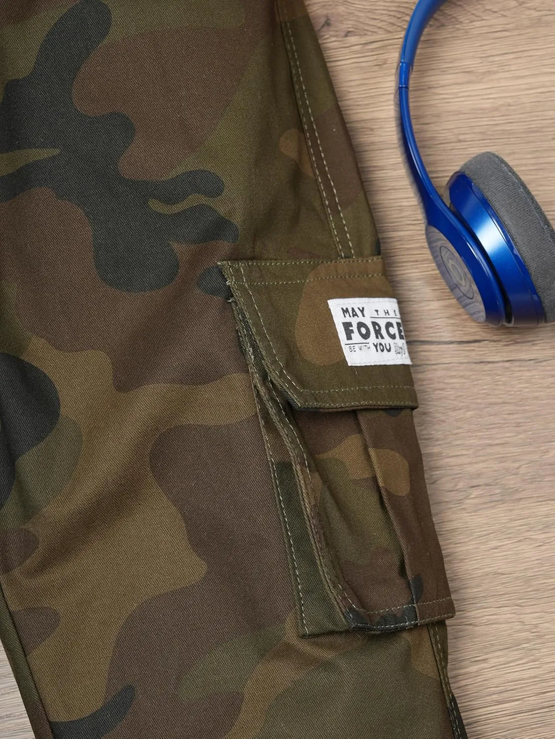 Boys Pull on Camo Pants Girls Slim Fit Cargo Pants 6-14Y