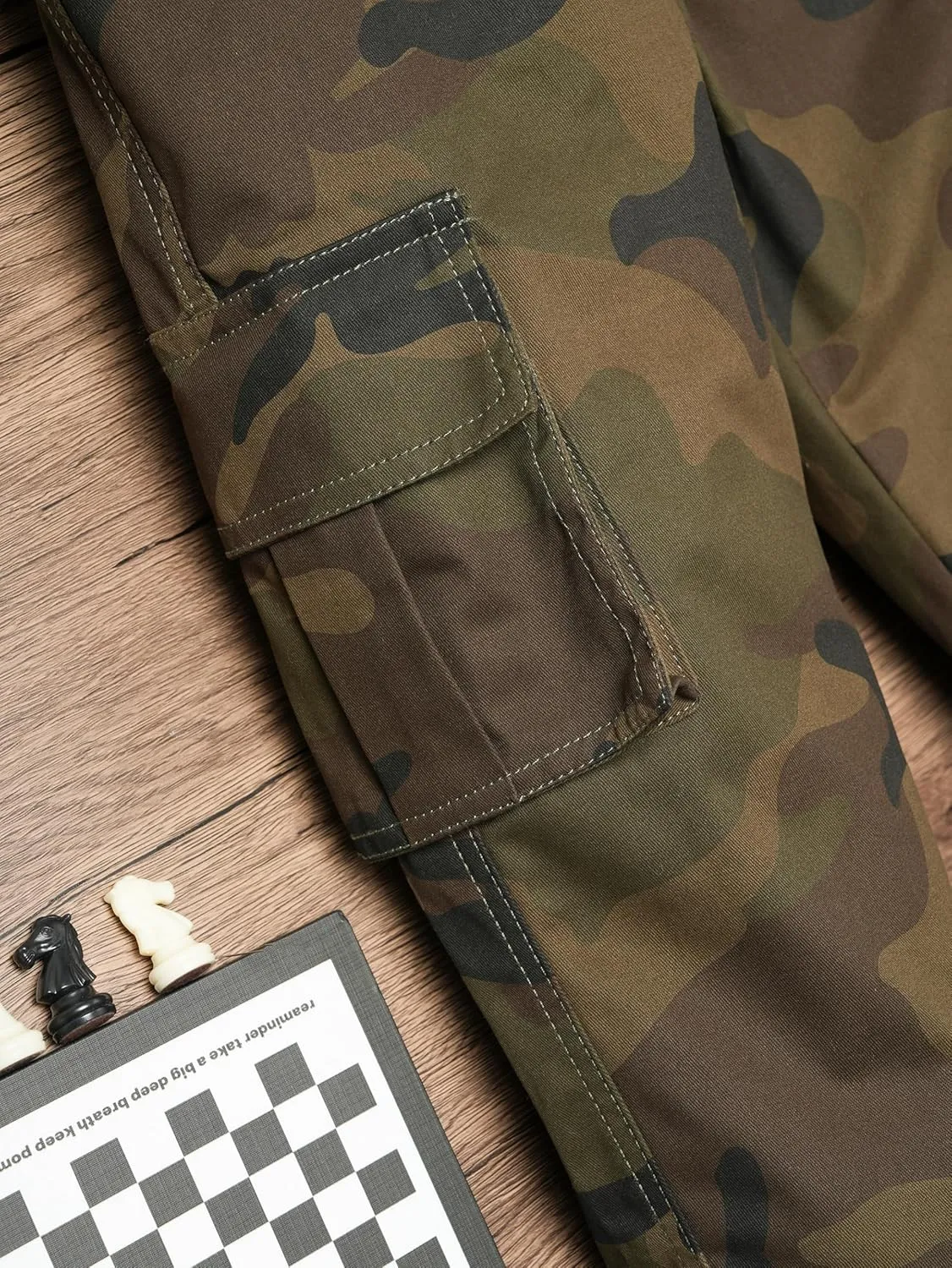 Boys Pull on Camo Pants Girls Slim Fit Cargo Pants 6-14Y