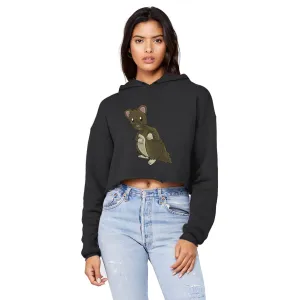 BrownHamster Unisex Cropped Raw Edge Boyfriend Hoodie