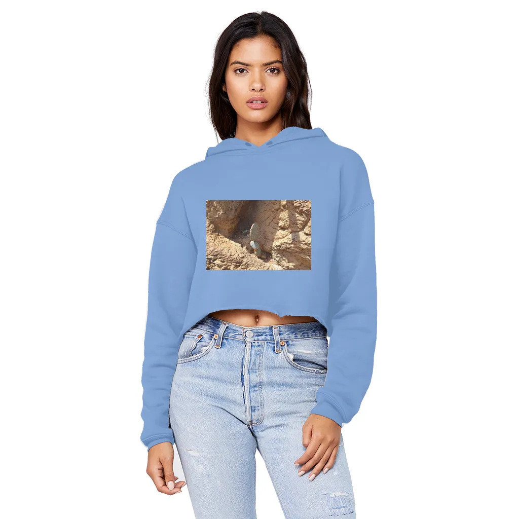Cactus Unisex Cropped Raw Edge Boyfriend Hoodie