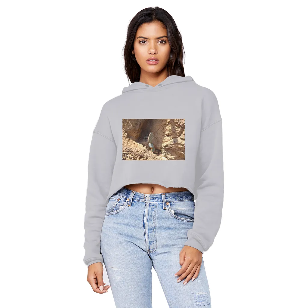 Cactus Unisex Cropped Raw Edge Boyfriend Hoodie
