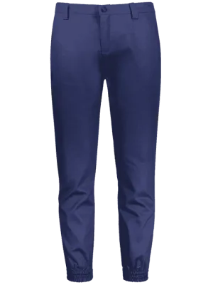 Cheap Zipper Fly Patched Jogger Pants