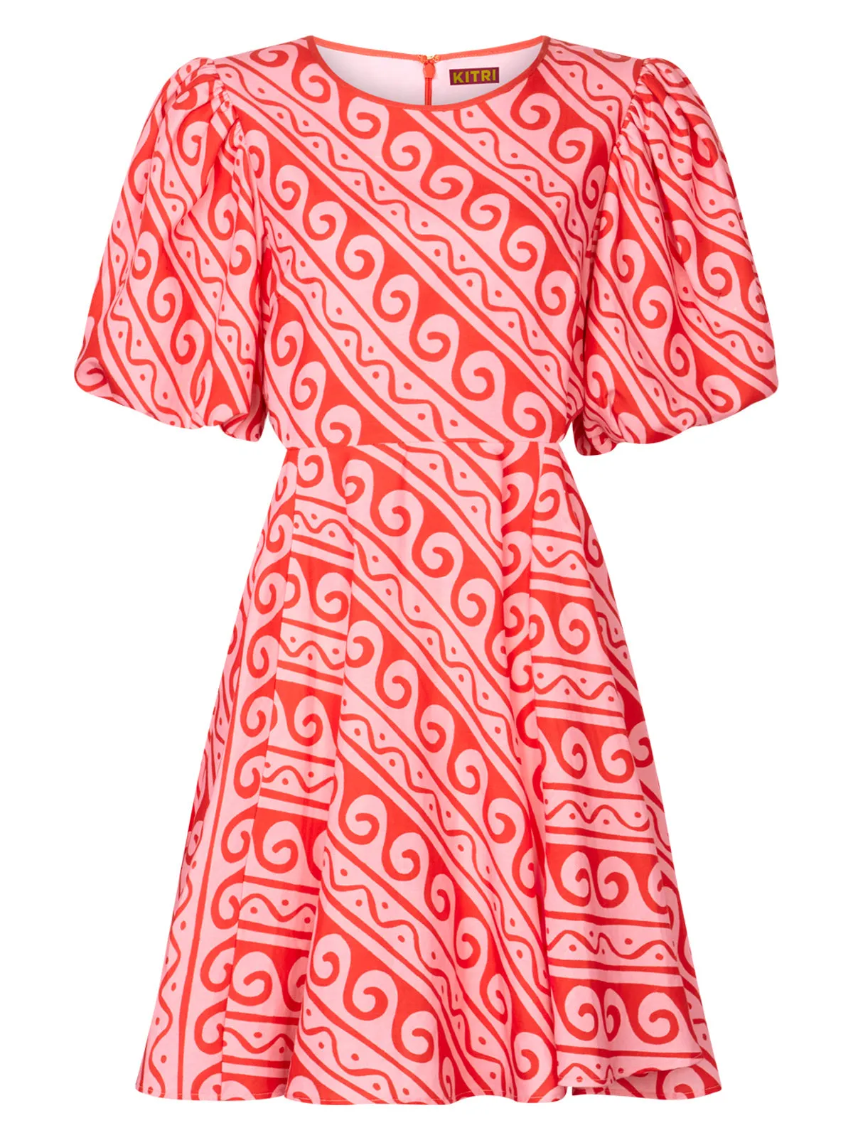 Coco Pink Wave Print Mini Dress