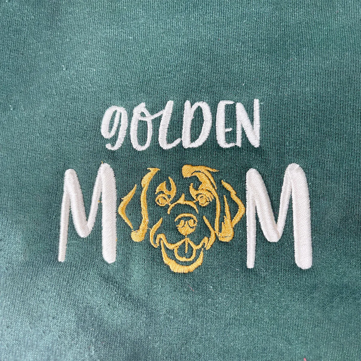 Custom Golden Retriever Dog Mom Embroidered Polo Shirt