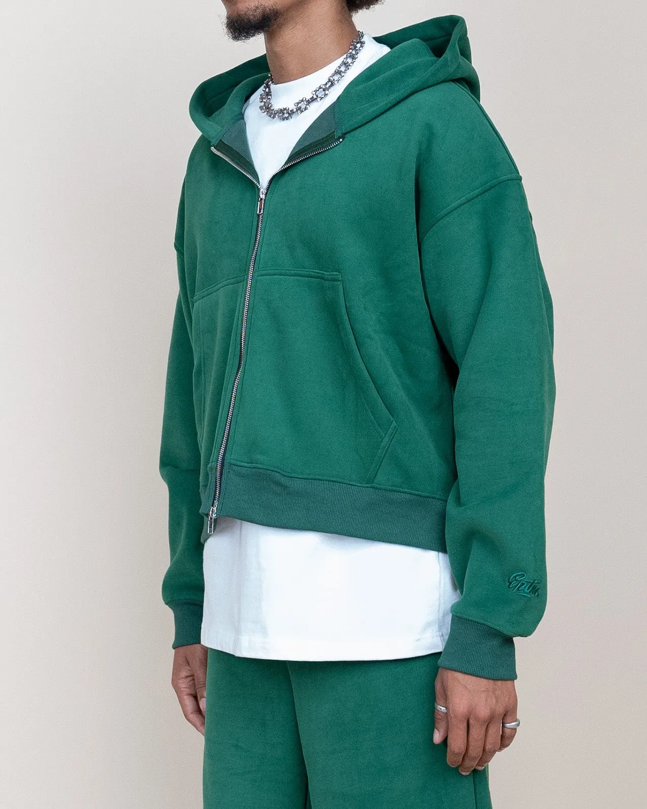 EPTM PERFECT ZIP UP HOODIE - HUNTER GREEN