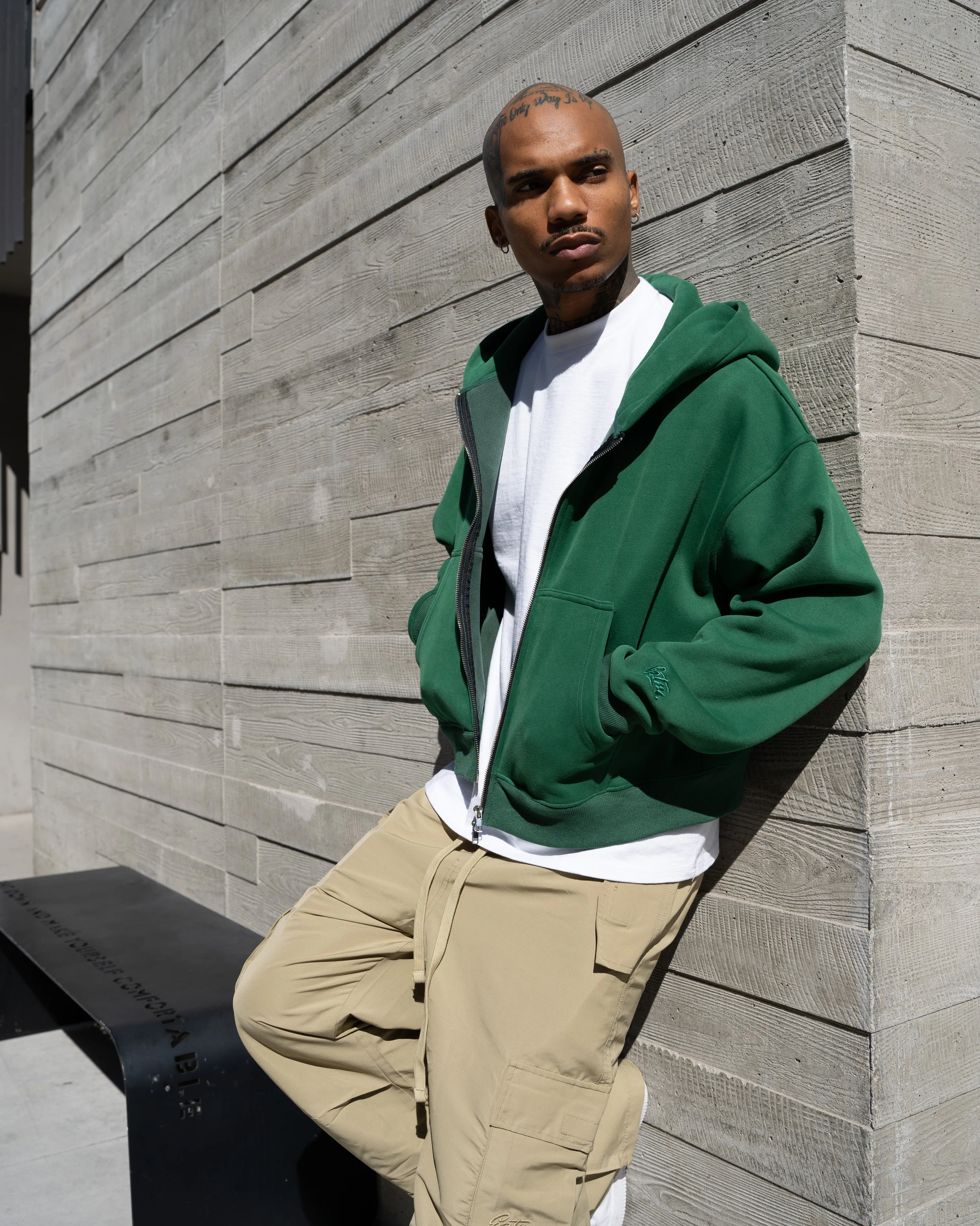 EPTM PERFECT ZIP UP HOODIE - HUNTER GREEN