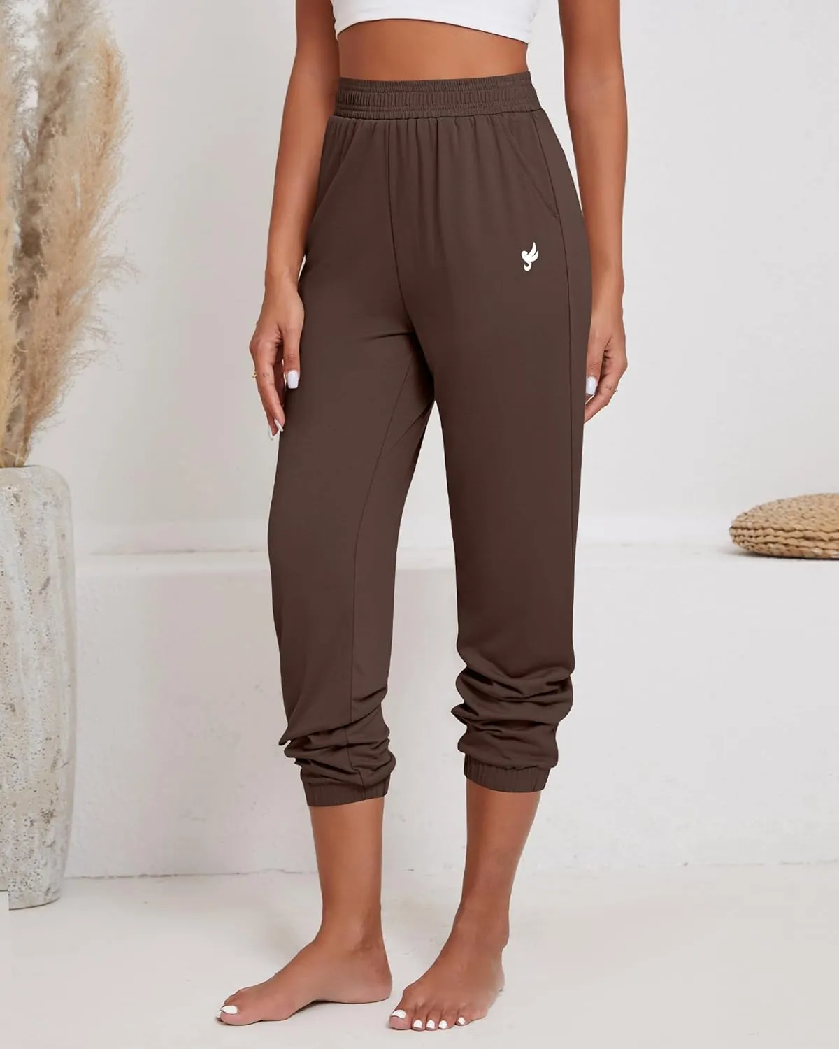 Ficerd 3 Pack Women Sweatpants Trendy Loose Fit Joggers Elastic Sporty Pants Athletic Baggy Lounge Trousers with Pockets