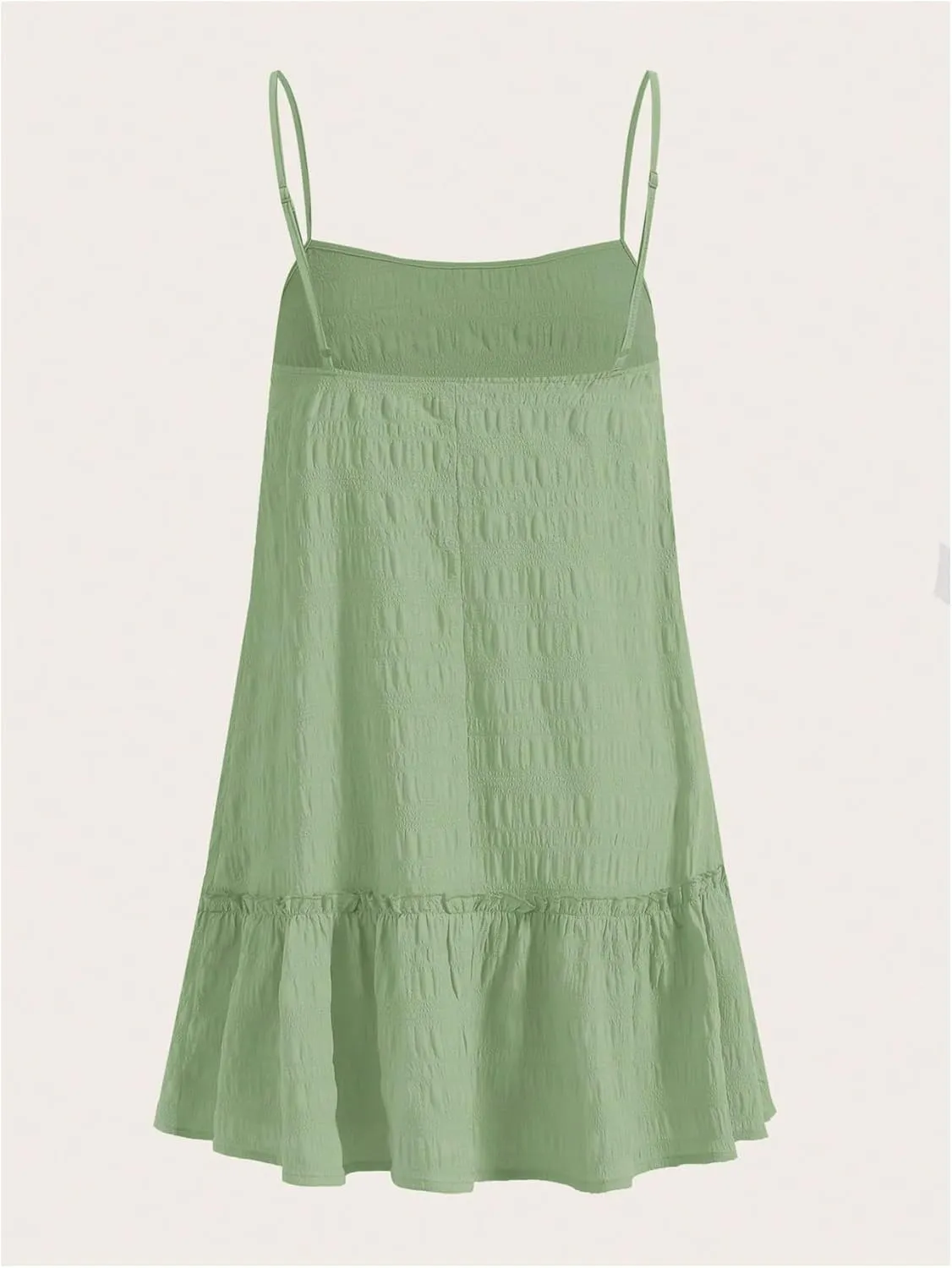 Floerns Women's Casual Swing Shift Dress Spaghetti Strap Flowy Loose Mini Cami Dress