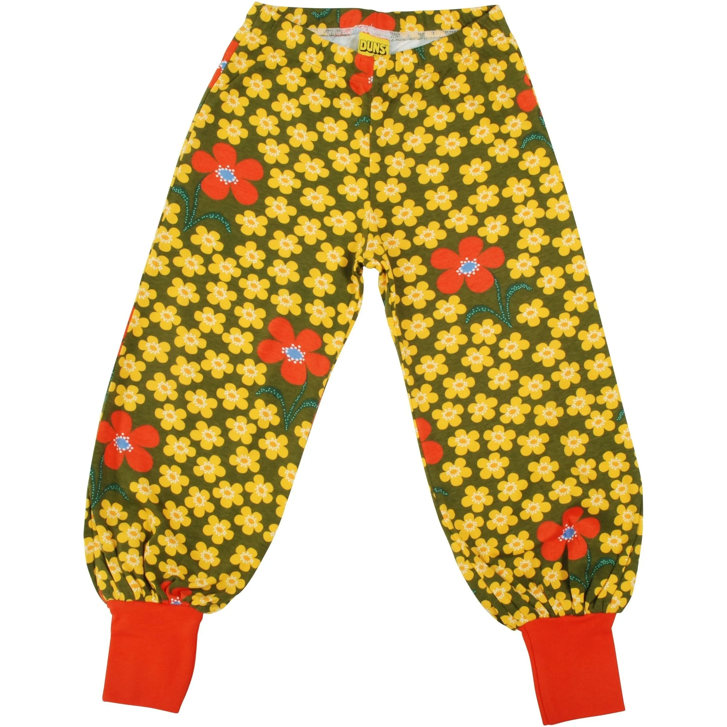 Flower Olive Baggy Pants - 2 Left Size 6-8 & 10-12 years