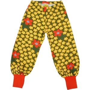 Flower Olive Baggy Pants - 2 Left Size 6-8 & 10-12 years