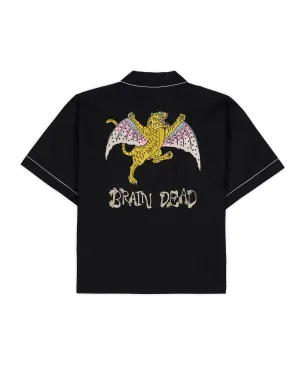 Flying Tiger Short Sleeve Western Shirt - Black