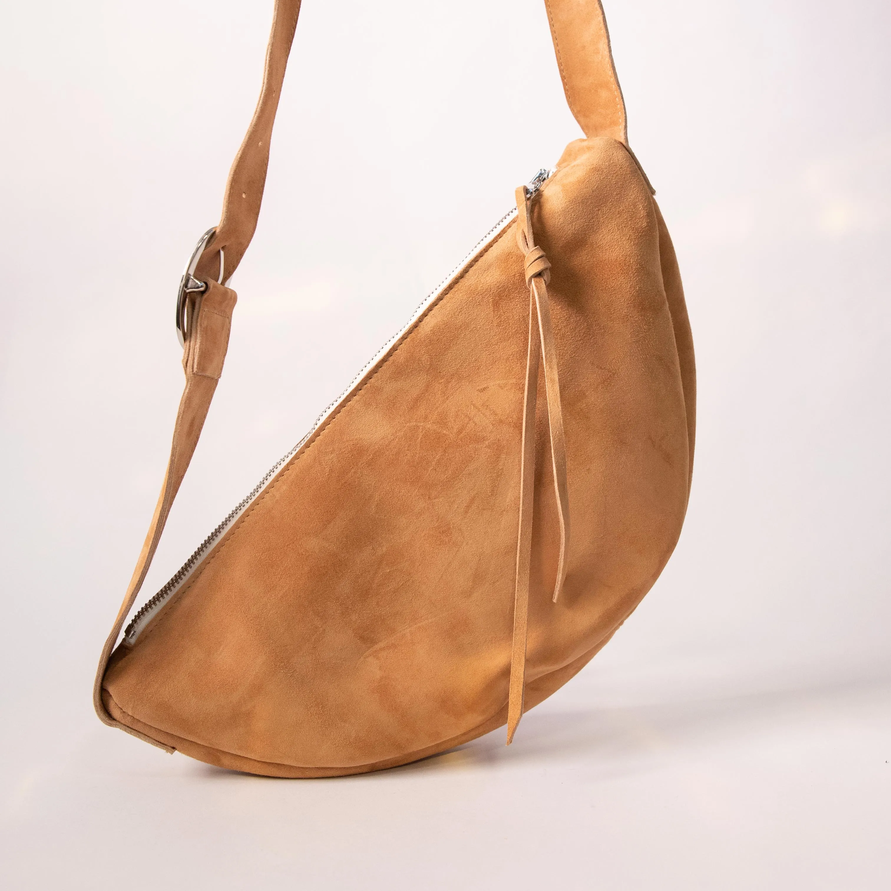 Harpers Emporium Luna Crossbody Bag in camel suede
