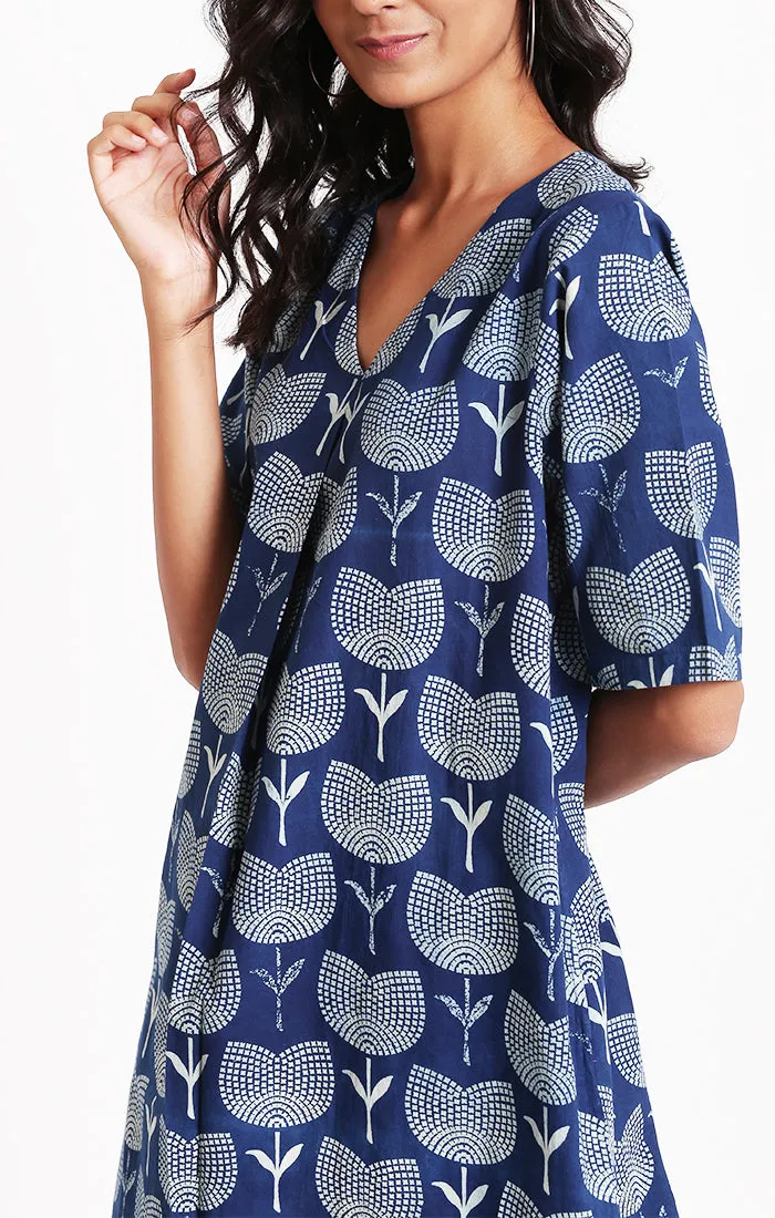 Indigo Shift Dress