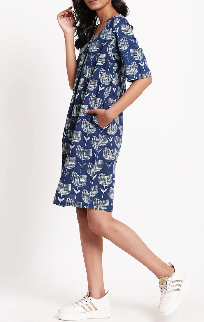 Indigo Shift Dress