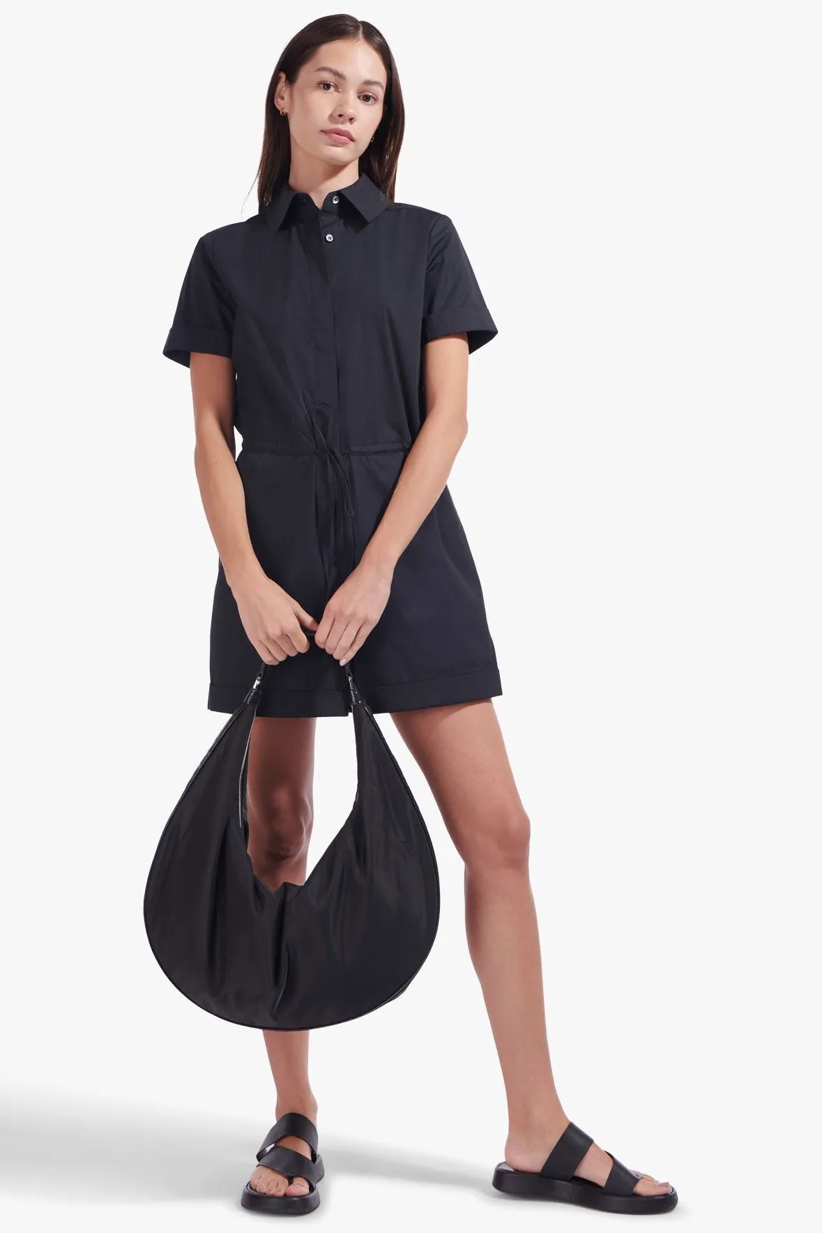 LARGE NYLON SASHA BAG | BLACK