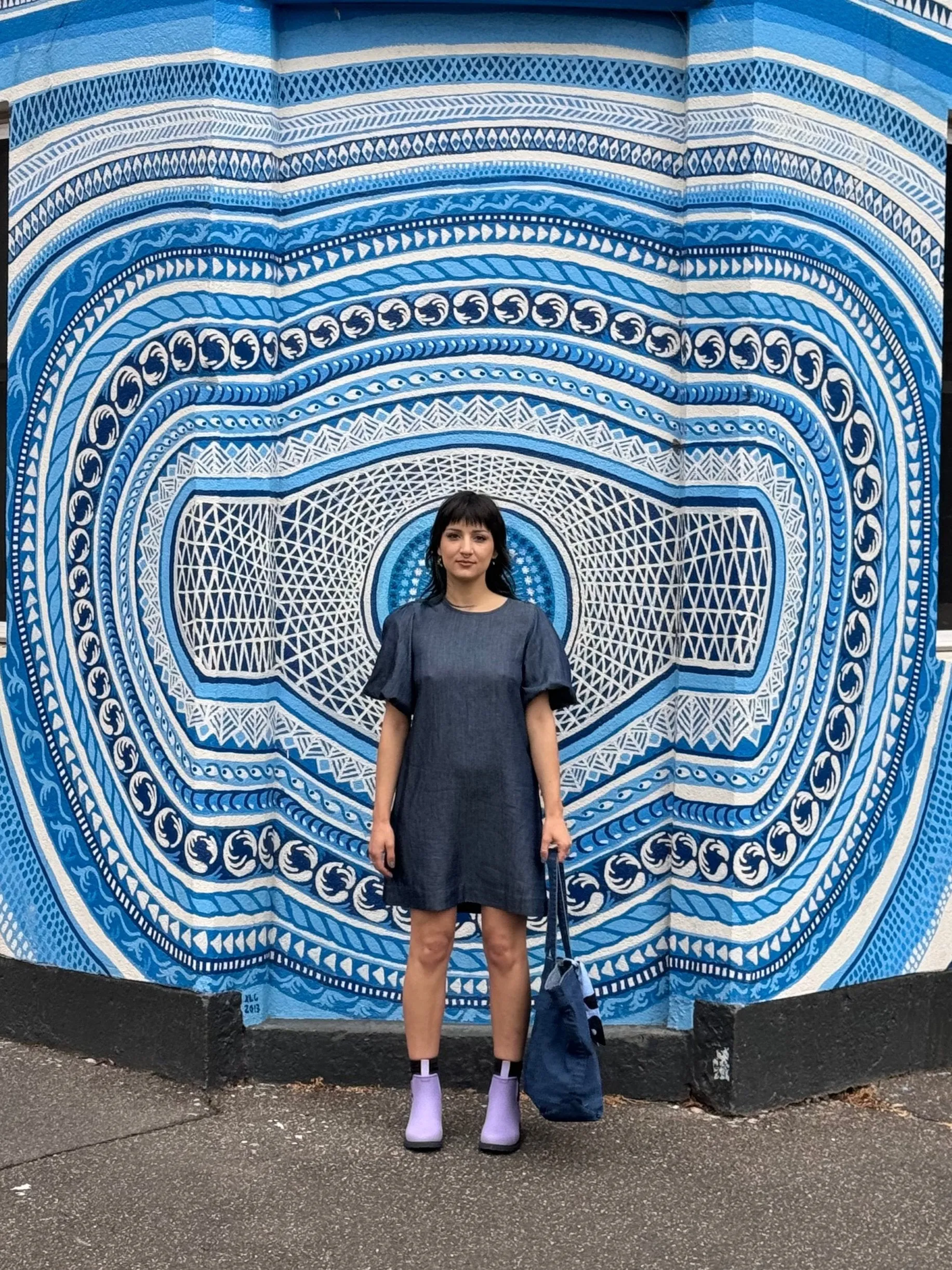 Magician Dress, Blue Tencel