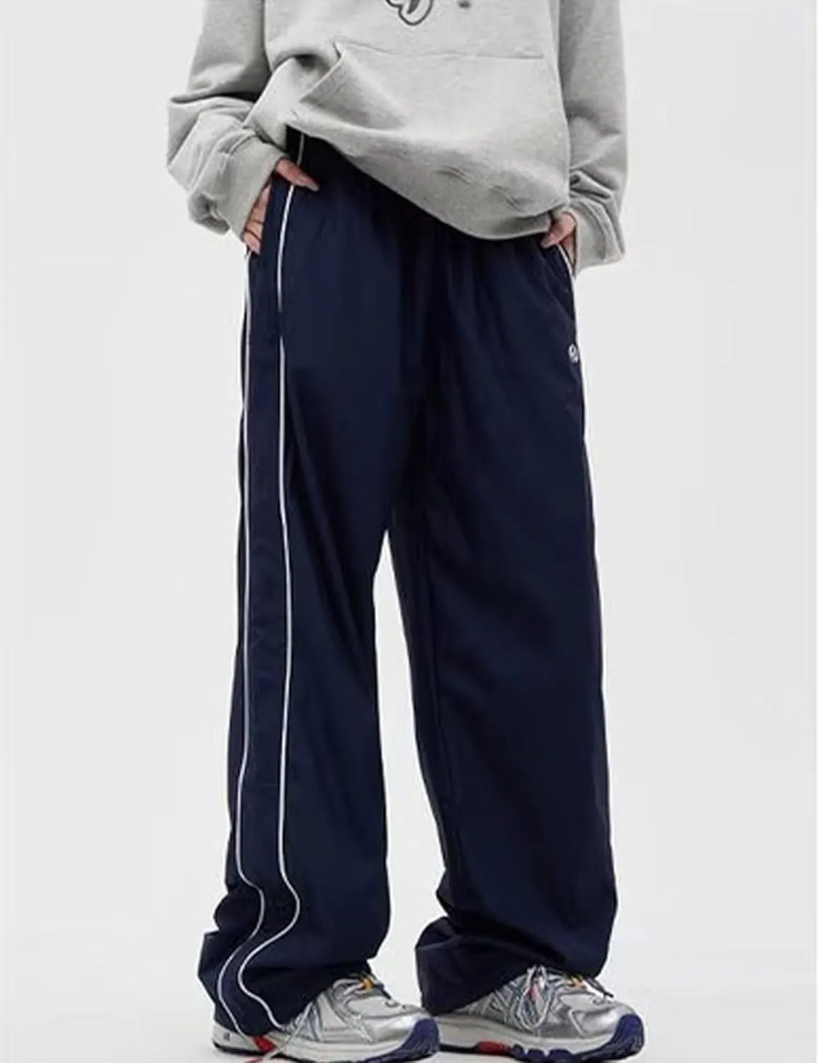 Mens Lightweight Sweatpants Y2k Drawstring Baggy Track Pants Cool Parachute Pants Streetwear