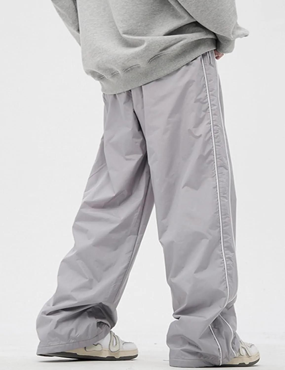 Mens Lightweight Sweatpants Y2k Drawstring Baggy Track Pants Cool Parachute Pants Streetwear
