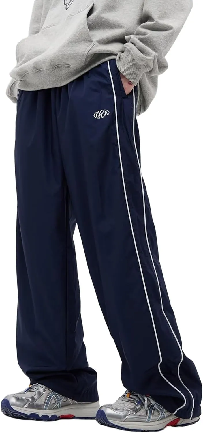 Mens Lightweight Sweatpants Y2k Drawstring Baggy Track Pants Cool Parachute Pants Streetwear