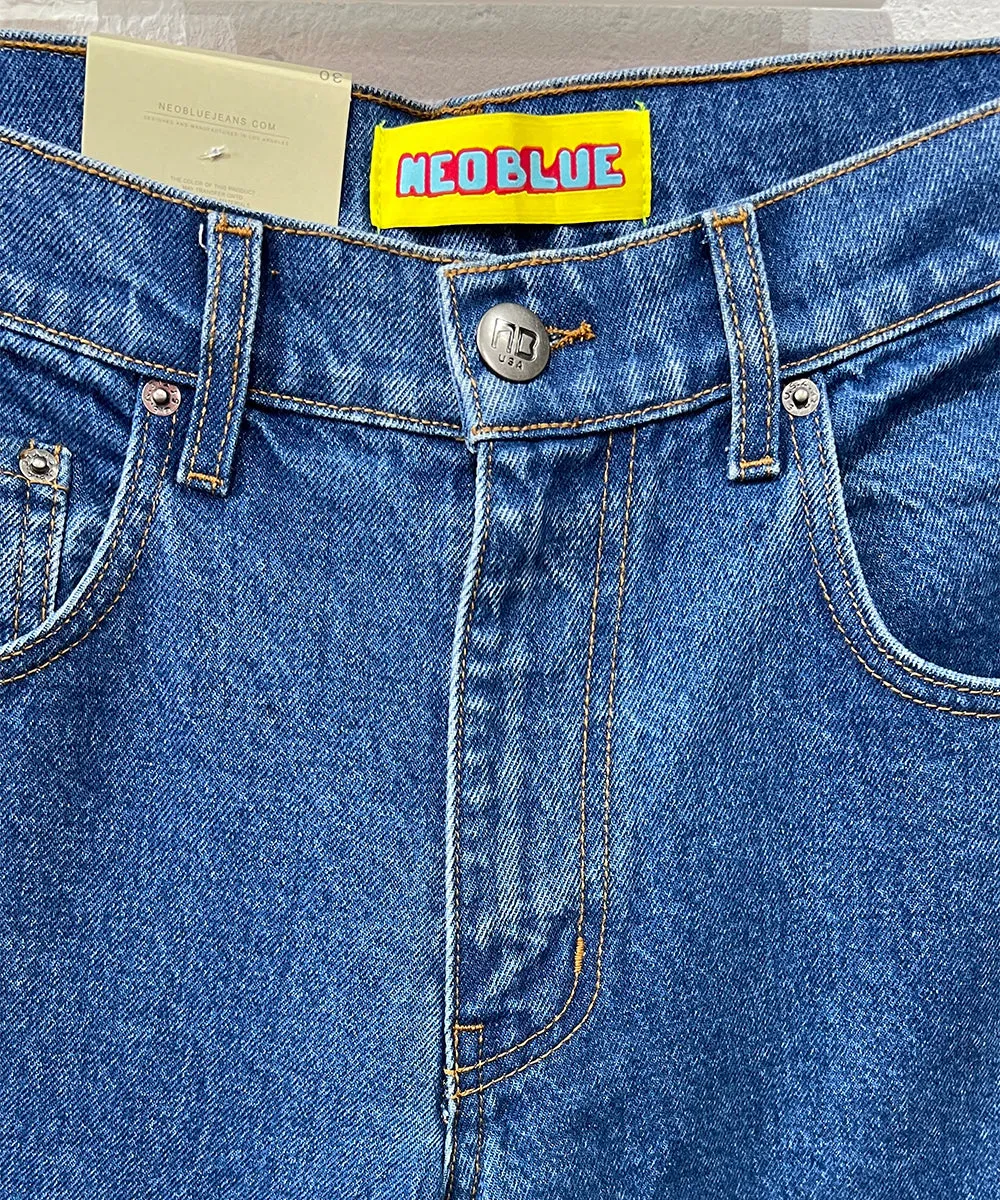 NEO BLUE - Baggy Carpenter Jeans_MEDIUM INDIGO