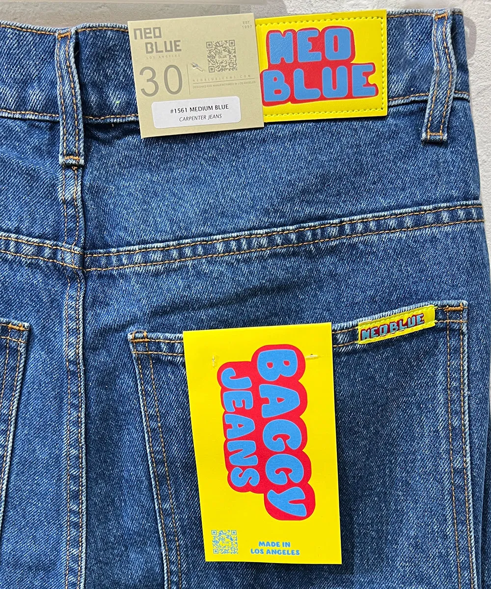 NEO BLUE - Baggy Carpenter Jeans_MEDIUM INDIGO