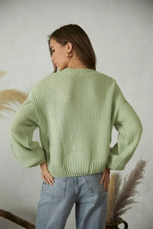Pear Cardigan in Green