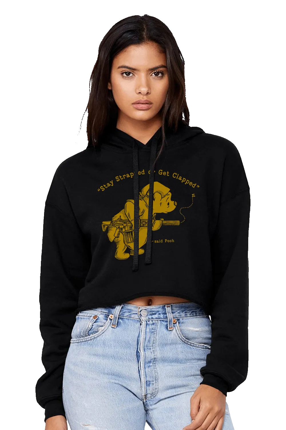 Pooh Bear - Women's Cropped Hoodie