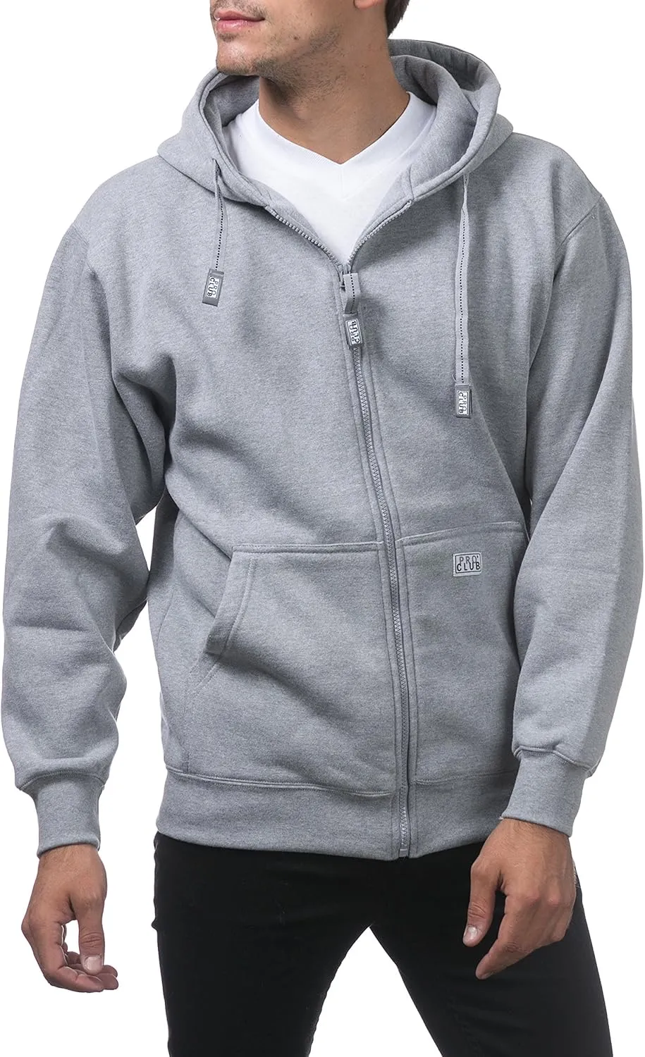 Pro Club Men's Heavyweight Full Zip Fleece Hoodie